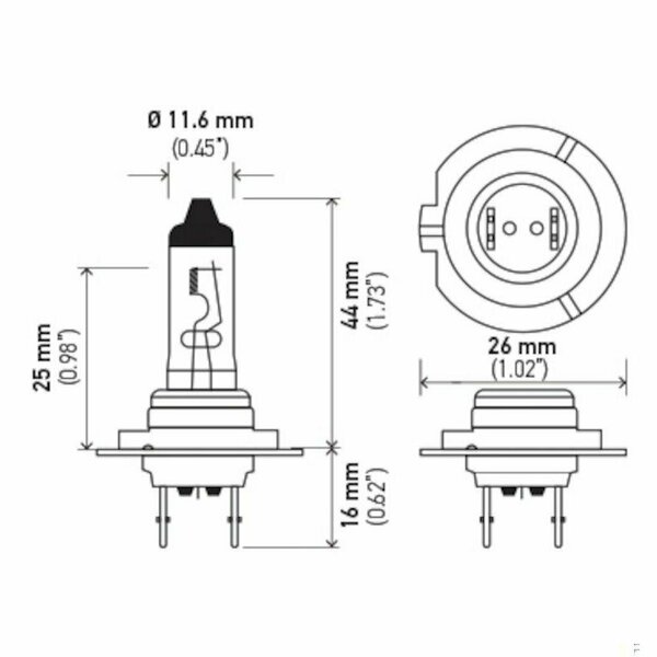 Hella Bulb H7 12V 55W Px26, H7 H7